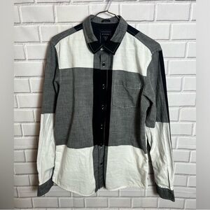 Guess Black and White Casual Button Down Shirt/size S